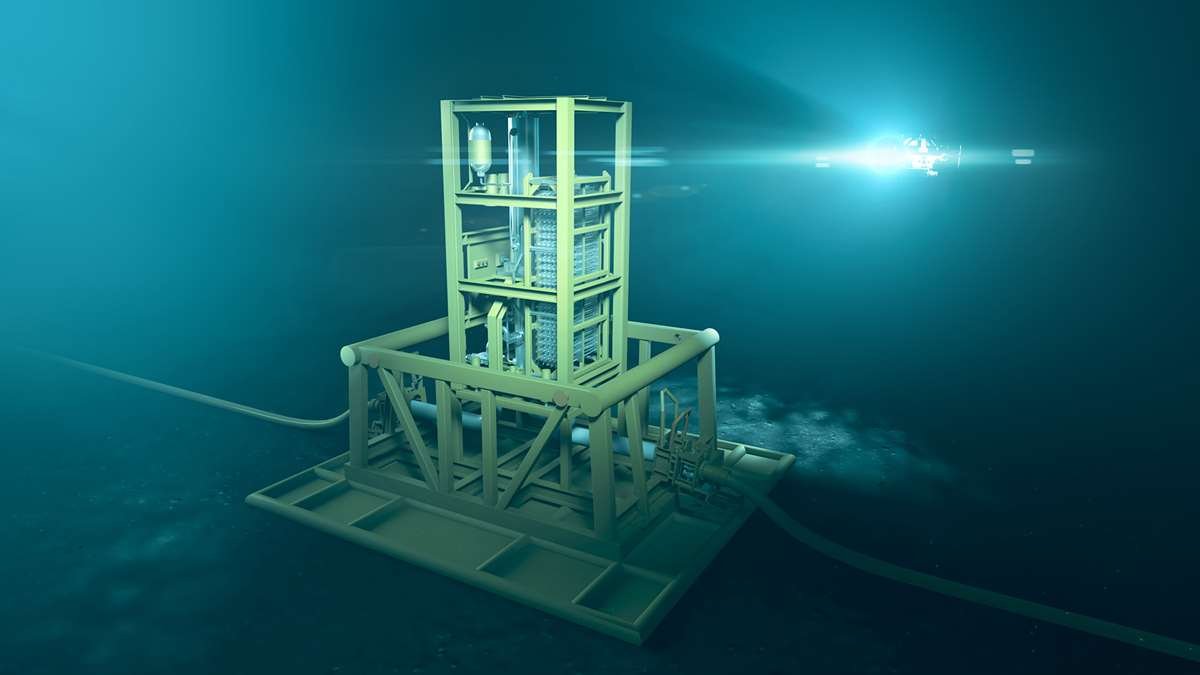 Subsea pumping module connected to customer ROV